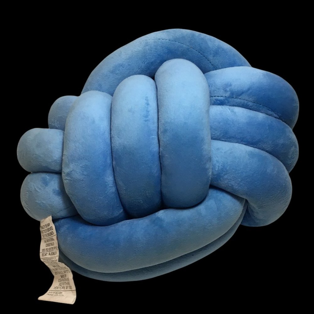 Mainstay Cushions Infinity Knot Pillow Blue 12in. - Picture 2 of 8